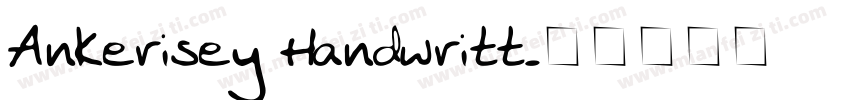 Ankerisey Handwritt字体转换
